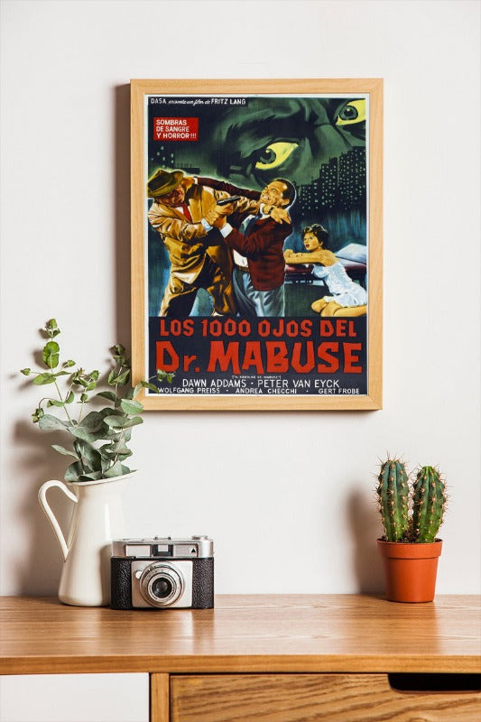 Los 1000 ojos del Dr. Mabuse - framed poster