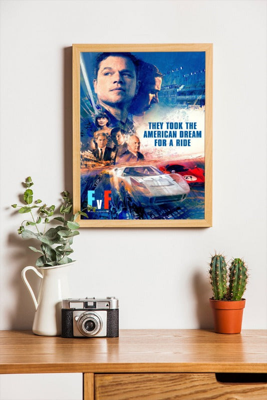 Ford v Ferrari - framed poster