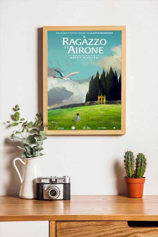 Il ragazzo con l'airone - framed poster