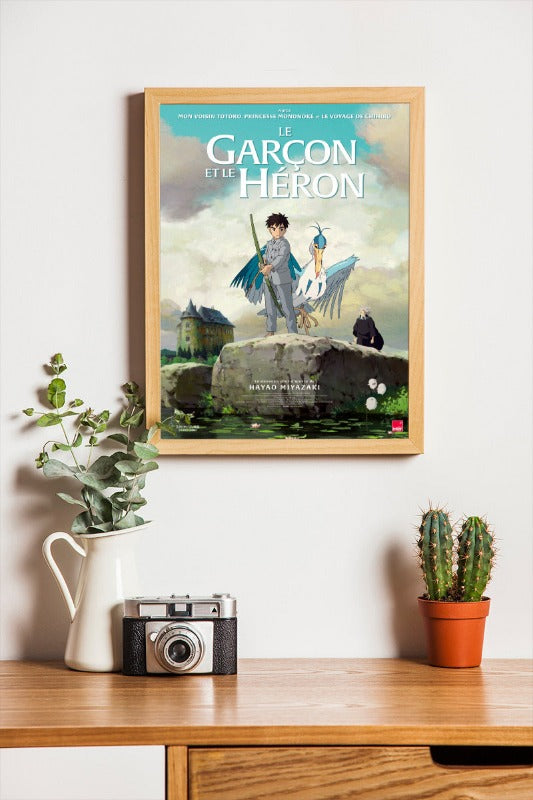 Le garcon et le heron paper poster postercinema