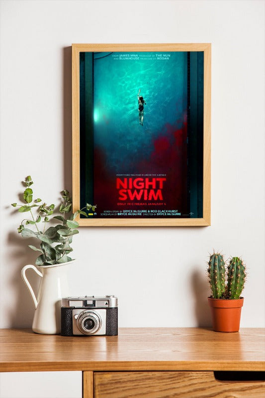 Night Swim - framed poster