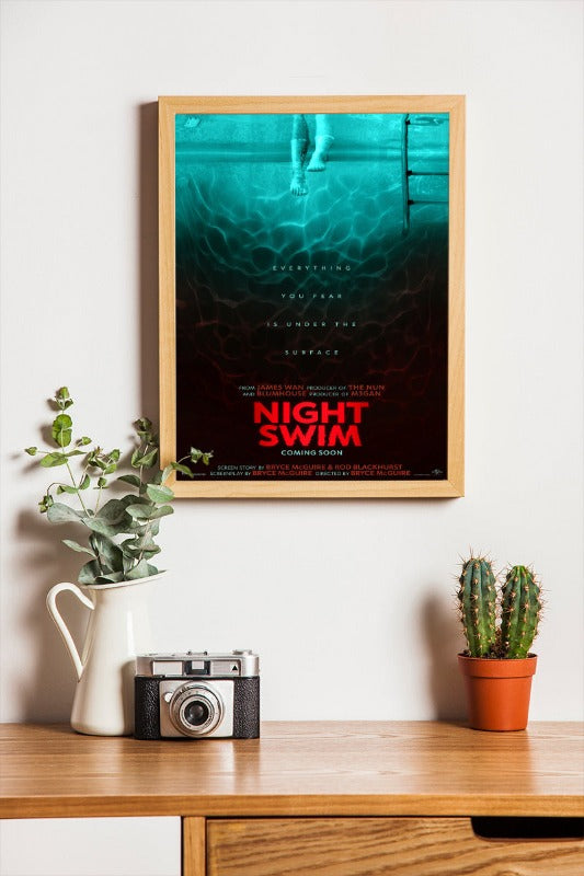 Night Swim - framed poster