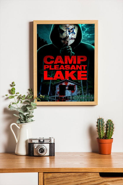 Camp Pleasant Lake - framed poster