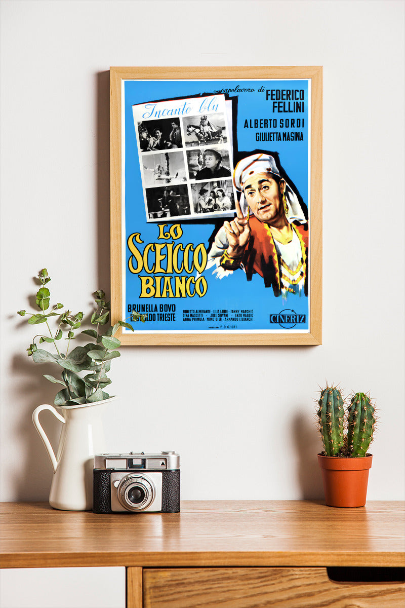 Lo sceicco bianco - framed poster