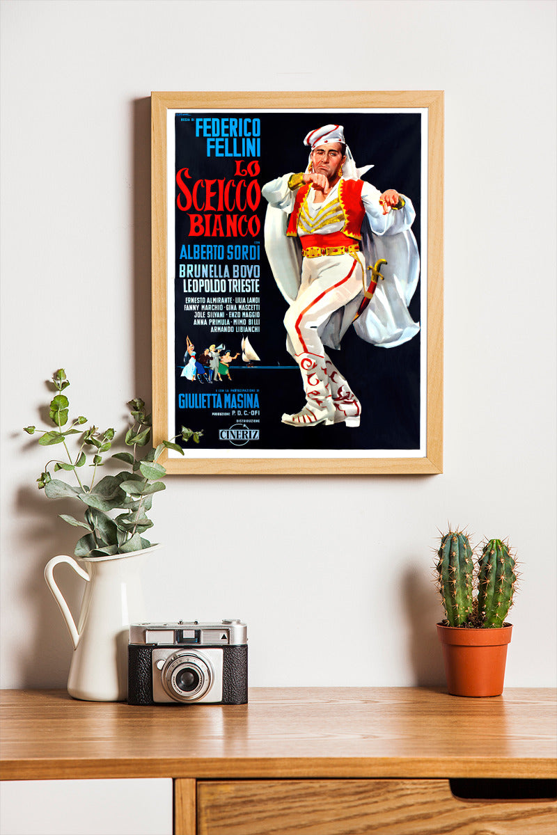 Lo sceicco bianco - framed poster