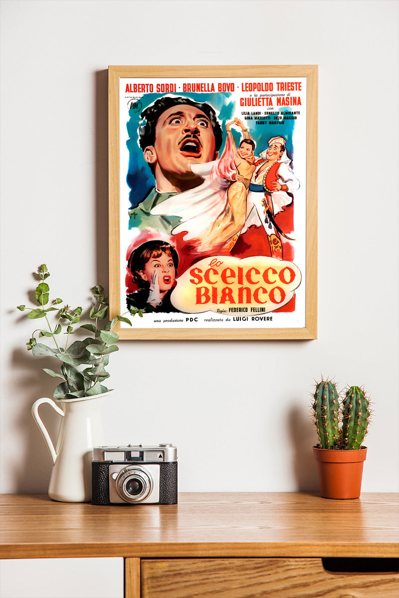 Lo sceicco bianco - framed poster