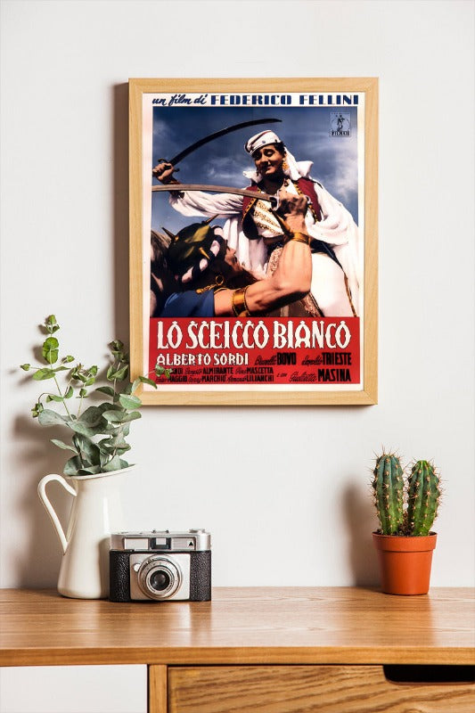 Lo sceicco bianco - framed poster