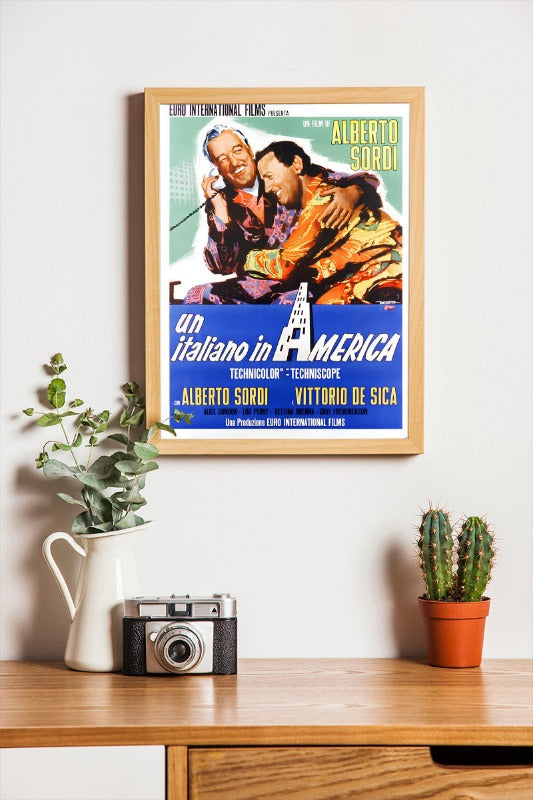 Un italiano in America - framed poster