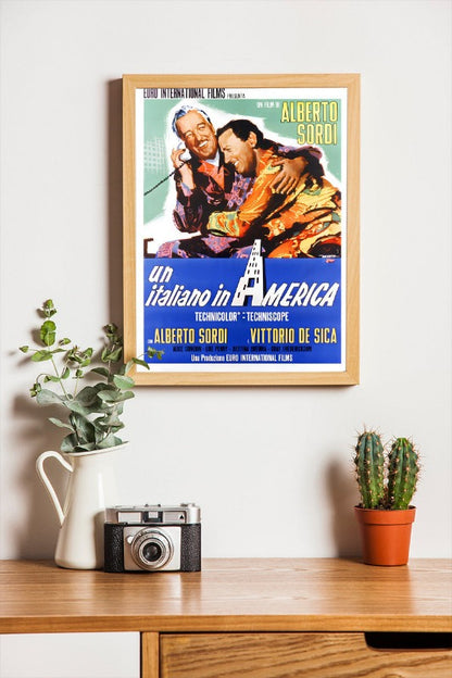 Un italiano in America - framed poster