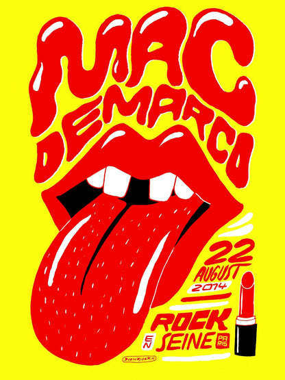 Mac DeMarco en Rock Seine Paris paper poster
