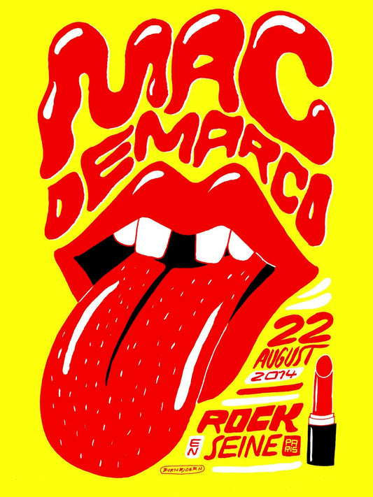 Mac DeMarco en Rock Seine Paris paper poster