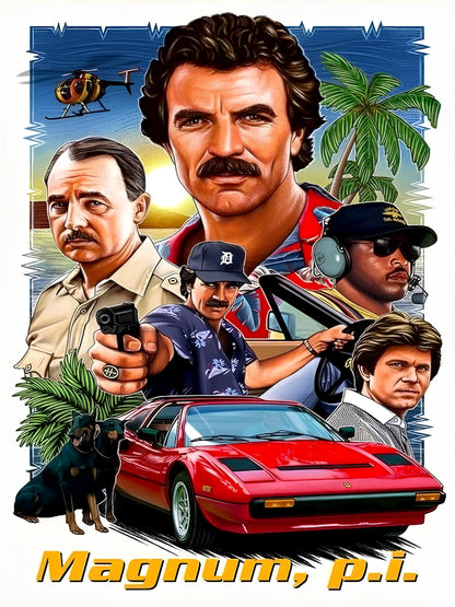 Magnum PI Wall Art paper poster