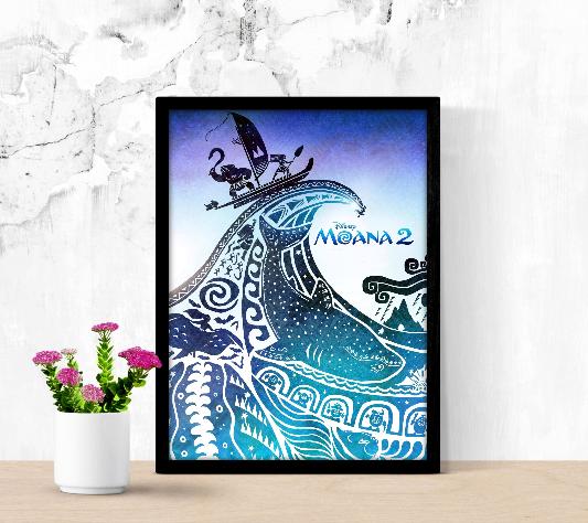 Moana 2 framed poster