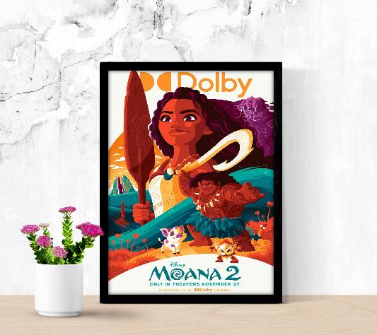 Moana 2 framed poster