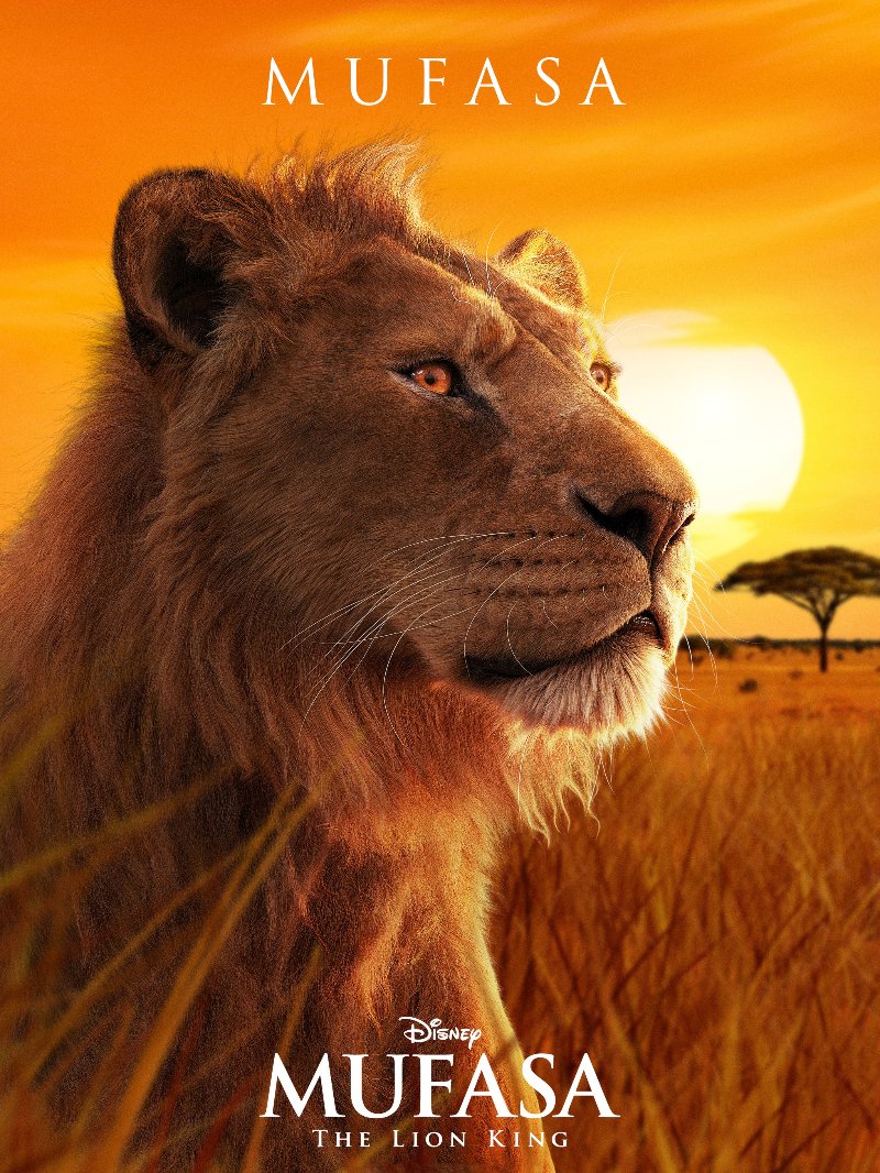 Mufasa The Lion KIng paper poster