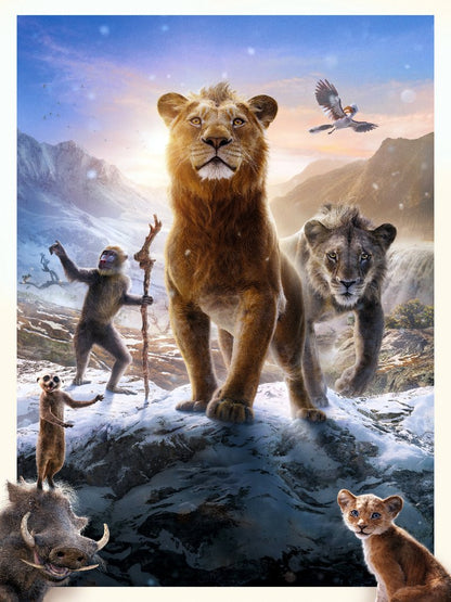 Mufasa The Lion KIng paper poster