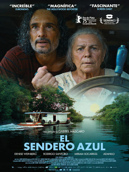 El sendero azul paper poster