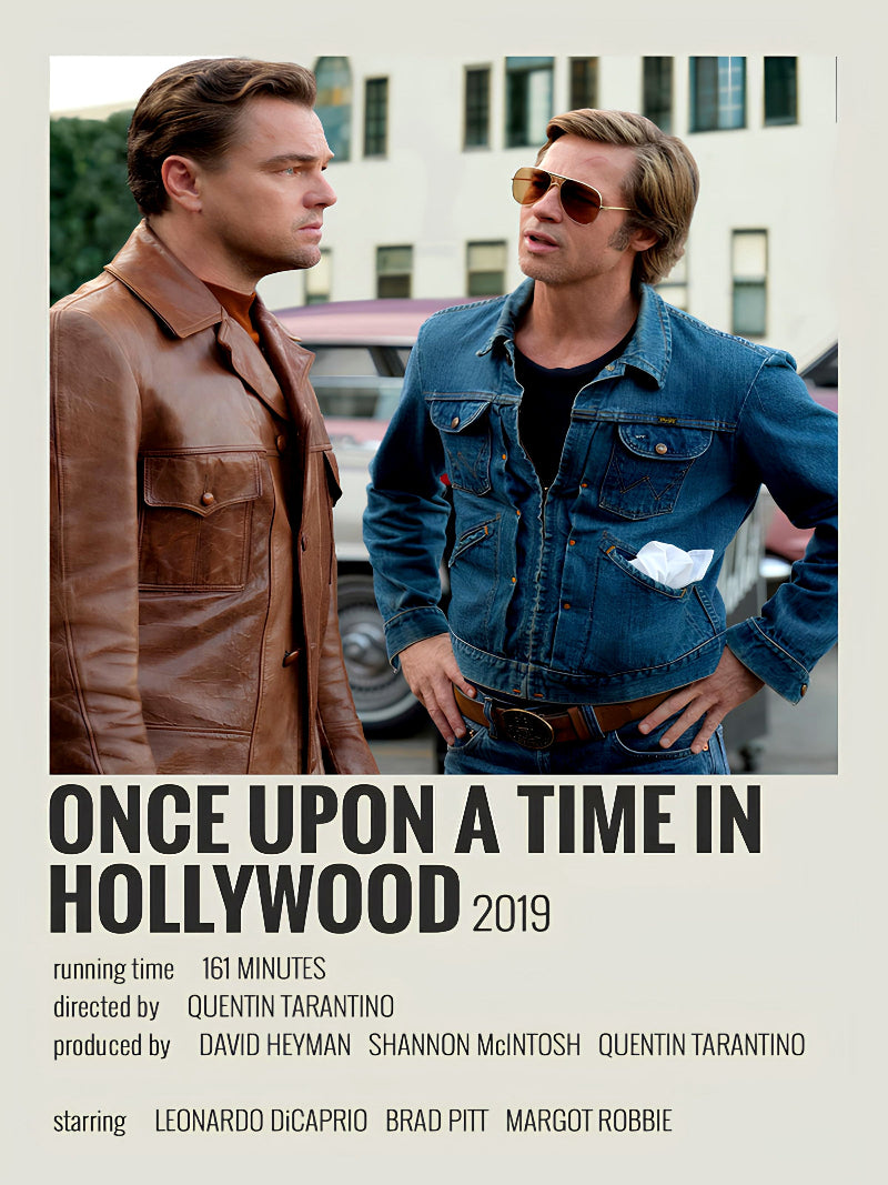 Once Upon A Time In Hollywood minimalist paper poster