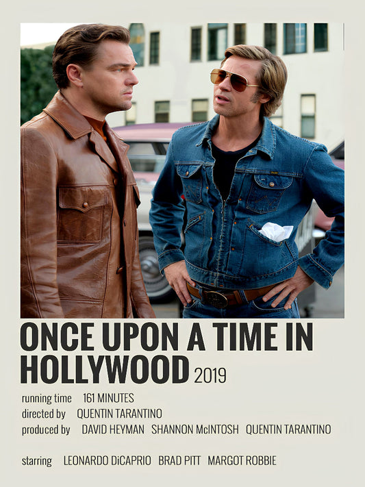 Once Upon A Time In Hollywood minimalist paper poster