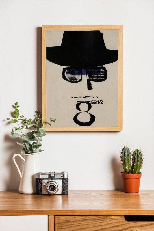 8½ - Federico Fellini - framed poster