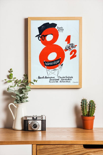 8½ - Federico Fellini - framed poster