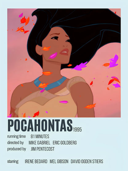 Pocahontas minimalist paper poster