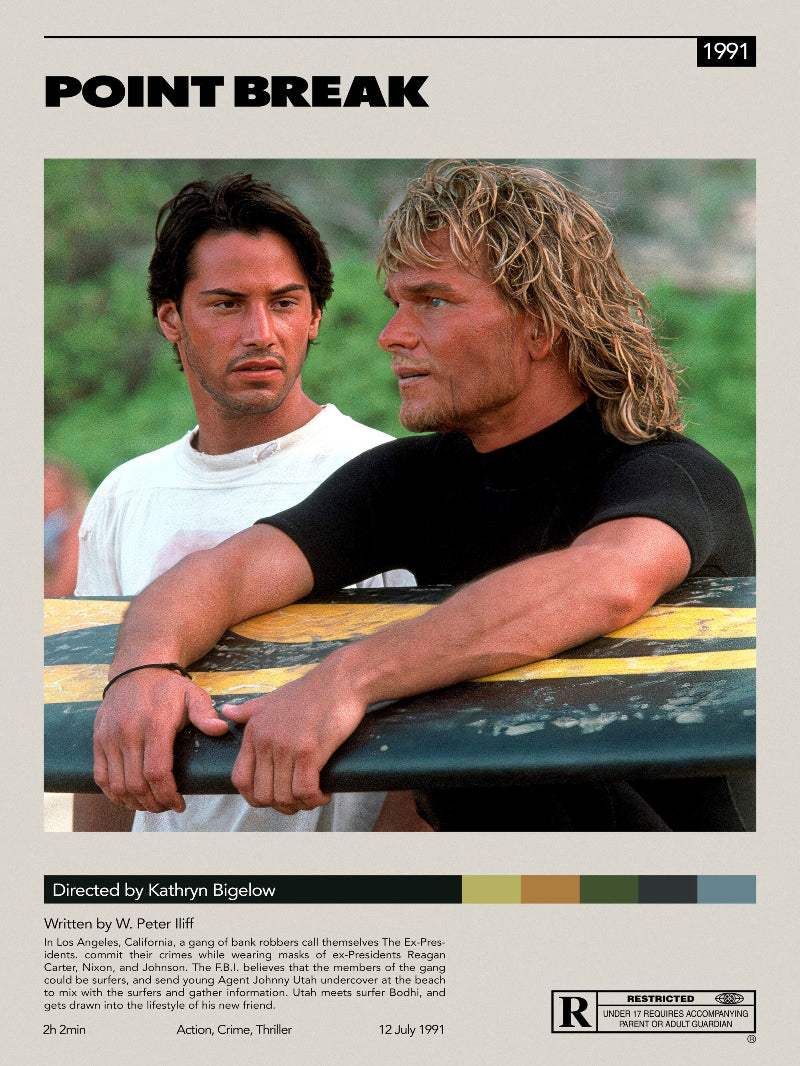Point Break minimalist paper poster