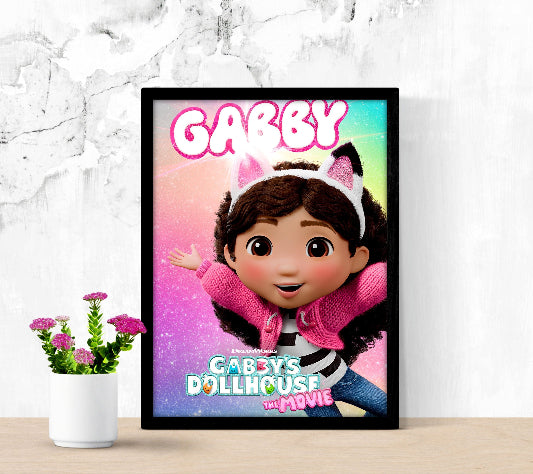 Gabby's Dollhouse The Movie framed poster