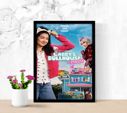 Gabby's Dollhouse The Movie framed poster