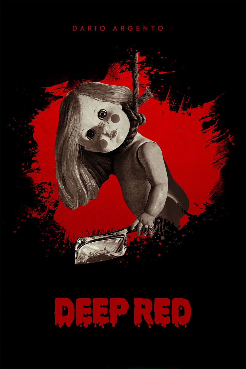 Deep Red paper poster