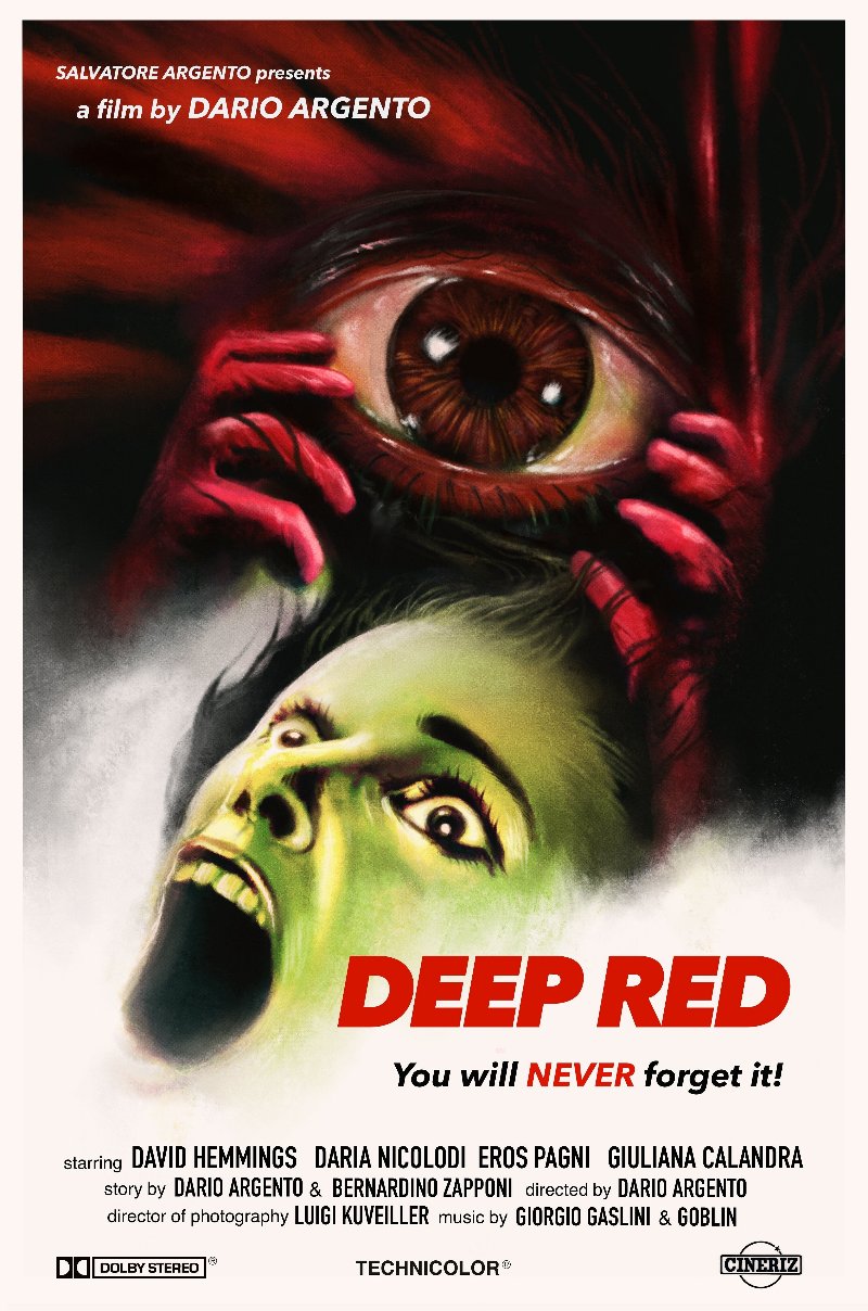 Deep Red paper poster