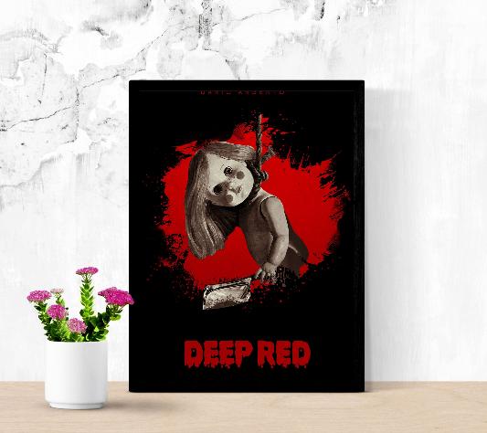 Deep Red framed poster