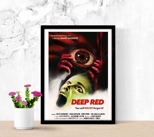 Deep Red framed poster