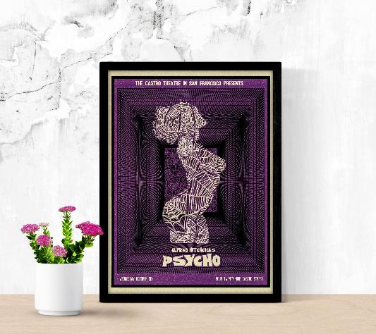 Psycho framed poster