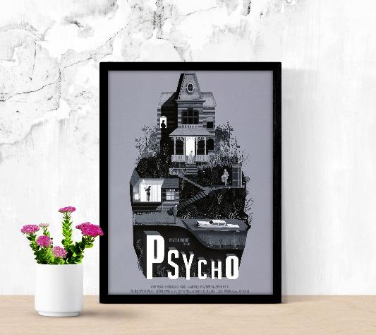 Psycho framed poster