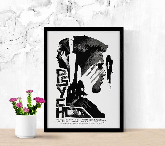 Psycho framed poster