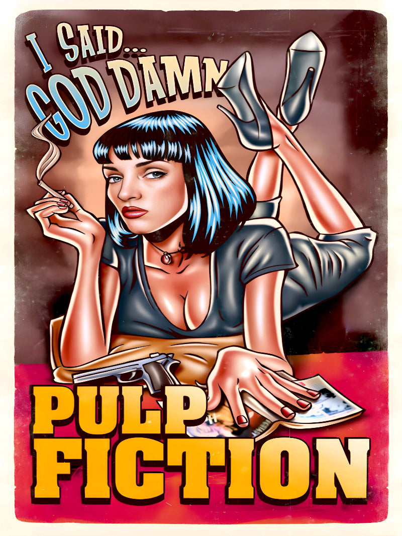 Pulp Fiction Cinematic Wall Art paper poster