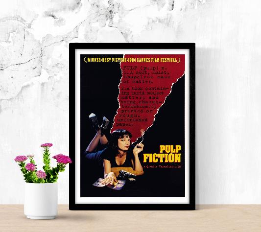 Pulp Fiction framed poster