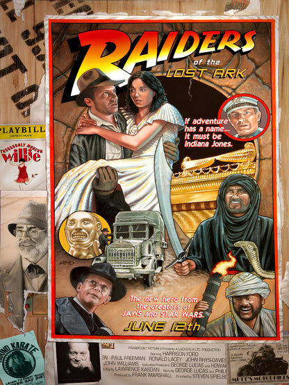 Raiders of The Lost Ark paper poster