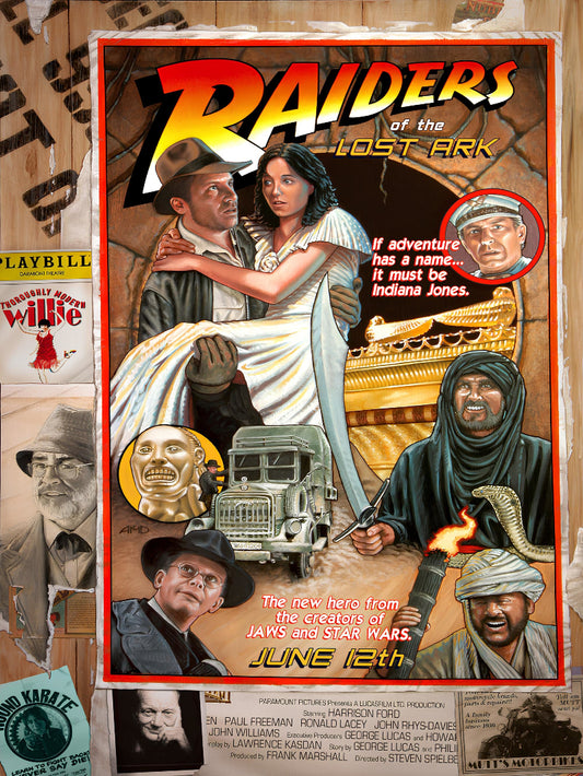 Raiders of The Lost Ark paper poster