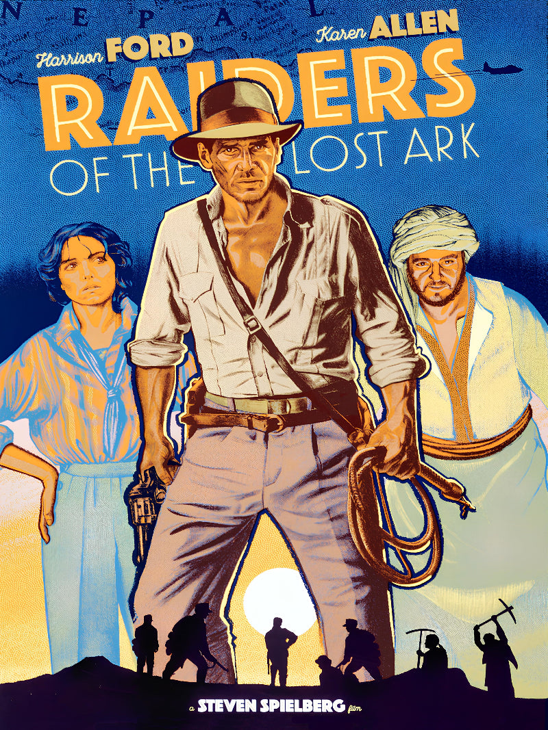 Raiders of The Lost Ark paper poster