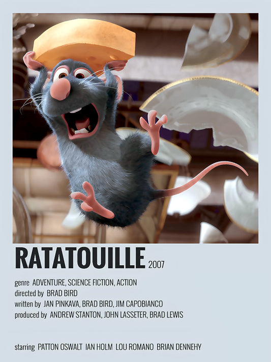 Ratatouille minimalist paper poster