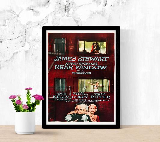 Rear Window framed poster