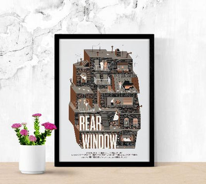 Rear Window framed poster