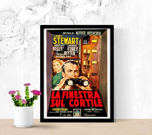 La finestra sul cortile framed poster