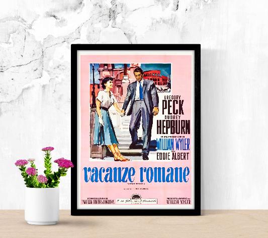 Vacanze romane framed poster