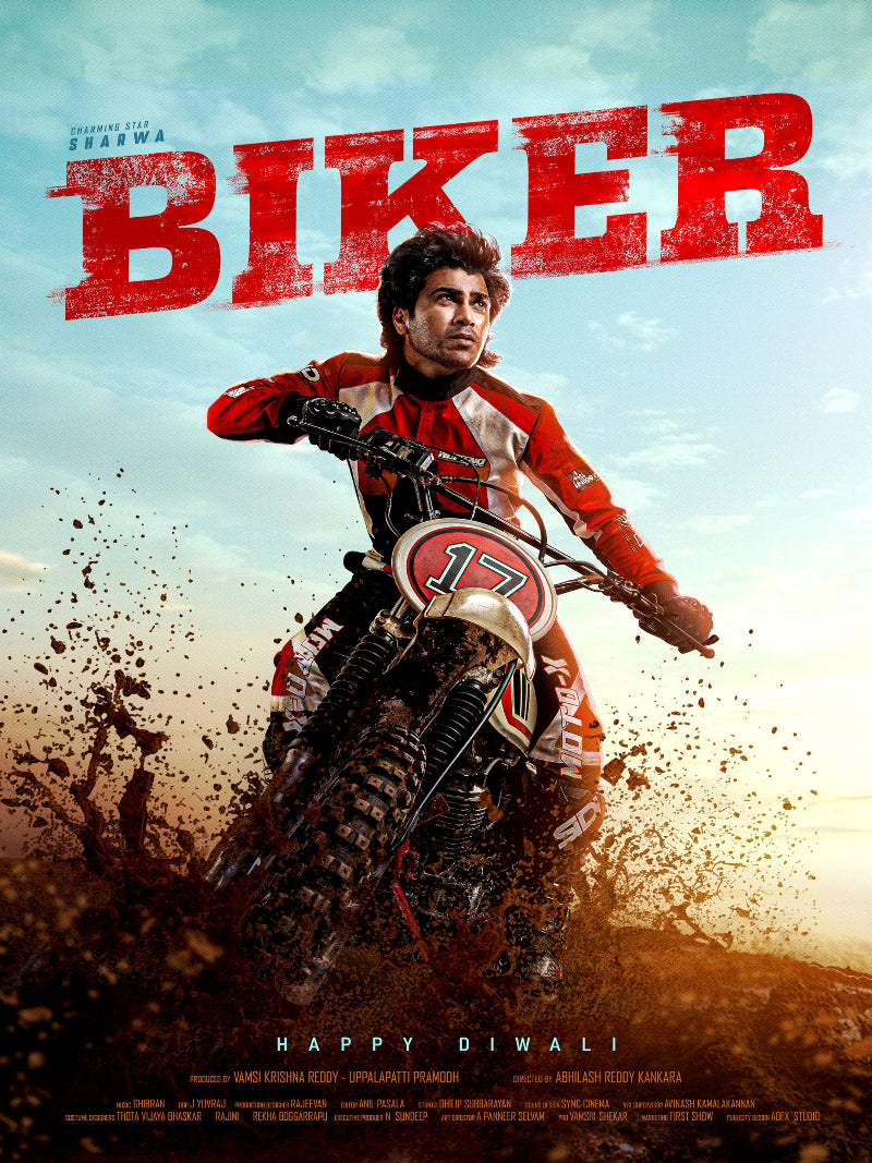 Biker paper poster