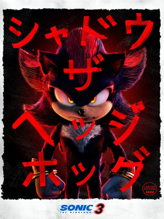 Sonic The Hedgehog 3 paper poster