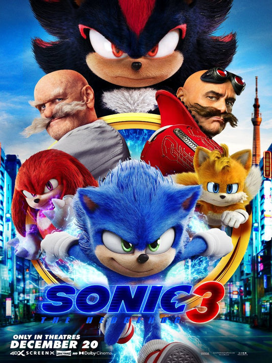 Sonic The Hedgehog 3 paper poster