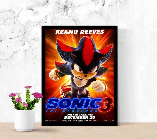 Sonic The Hedgehog 3 framed poster